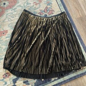 Lane Bryant metallic pleated skirt
